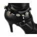 White Leopard Black Diamond Jet Shoe Boot Jewelry