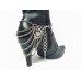 Antique Silver Cross Charm 7 Chain Shoe Boot Jewelry
