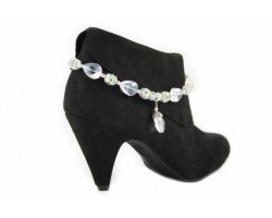 Clear AB Chinese Teardrop Crystal Chain Shoe Boot Jewelry