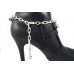 Teal AB Crystal 5 Teardrops Crystal Chain Shoe Boot Jewelry