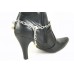 Two Tone Crystal 5 Teardrops Crystal Chain Shoe Boot Jewelry