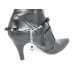 Two Tone Black With Silver Fleur De Lis Saints Shoe Boot Jewelry