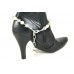 Pearl Clear AB Crystal Chain Oval Etched Shoe Boot Jewelry