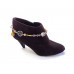 Smoked Topaz Lampwork Crystal Beads Heart Charms Shoe Boot Jewelry