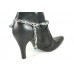 Blue & Green Crystal Heart Charm Chain Shoe Boot Jewelry
