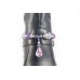 Light Purple Teardrop Crystal Chain Shoe Boot Jewelry