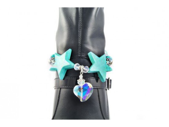 Turquoise 2 Stars Love of My Heart Shoe Boot Jewelry