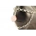 Pink Foil Stone With Crystal Pave Beads Shoe Jewelry Pink Foil Stone With Crystal Pave Beads Shoe Jewelry