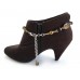 Brown Tiger Oval Shell Boot Shoe Jewelry
