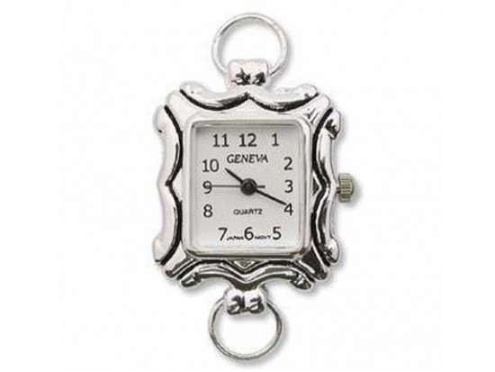 White Rectangle Wave Line Watch Face Loop