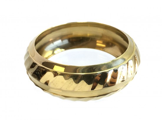 Shiny Brass Swirl Pattern India Brass Bangle