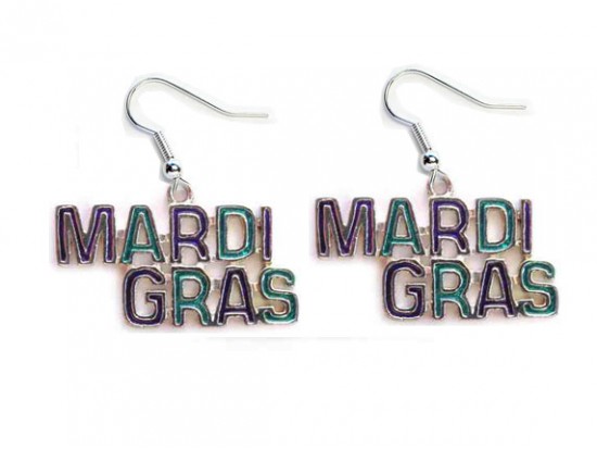 MARDI GRAS Colored Hook Earrings MARDI GRAS Colored Hook Earrings