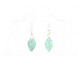 Turquoise Leaf Stone Earrings