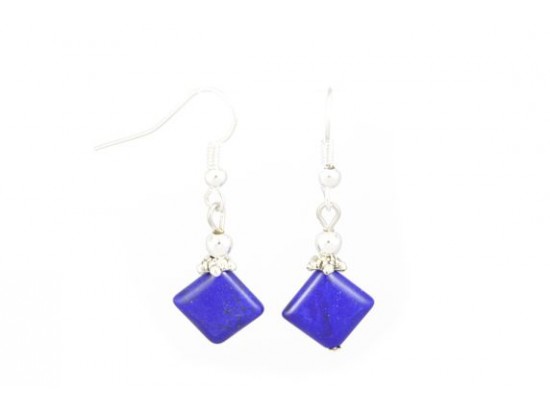 12mm Navy Diamond Dyed Stone on Ear Hook
