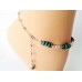 Turquoise Stone Silver Stardust Cross Anklet Turquoise Stone Silver Stardust Cross Anklet