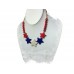 USA Dyed Stone Star Bead Necklace