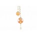 19" Sultan Necklace With Large Peach Crystal on Rolo Chain 19" Sultan Necklace With Large Peach Crystal on Rolo Chain