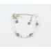 Pearl AB Crystal Rose  Charm Anklet