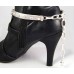 Silver Western Theme Leather Shoe Boot Jewelry