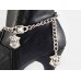 Slv Skull Snake Shield Heavy Chain Shoe Boot Jewelry