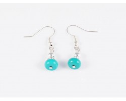 TURQUOISE RONDEL EARRING