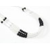 Black White Pearl Liquid Silver 3 Line Stretch Headband