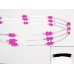 Fuchsia Crystal Liquid Silver 3 Line Stretch Headband