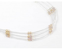 LCT Crystal Liquid Silver 3 Line Stretch Headband