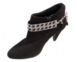 Black Crystal Diamond Shape Shoe Boot Jewelry