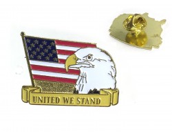 USA Flag Eagle United We Stand Tie Tac Dz Pack