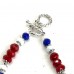 USA Crystal Filigree Star Bead Necklace