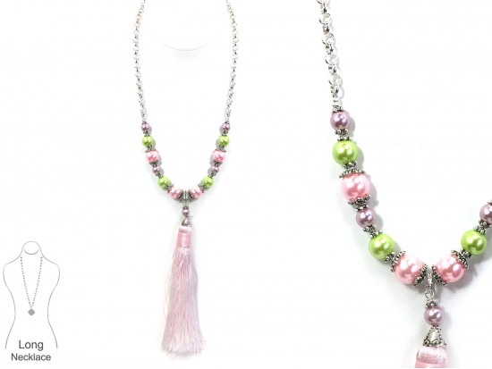 Easter Multi Pearl Tassel Necklace Easter Multi Pearl Tassel Necklace