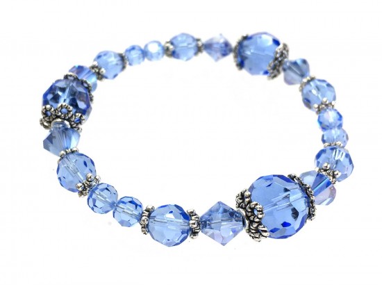 Blue Crystal Stretch Bracelet