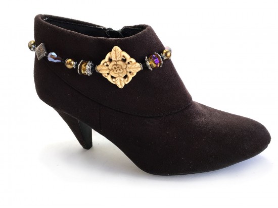 Brown Carved Diamond Bone Crystal Boot Shoe Jewelry Brown Carved Diamond Bone Crystal Boot Shoe Jewelry