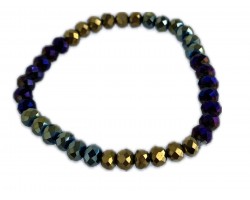 Mardi Gras 6mm Crystal Stretch Bracelet