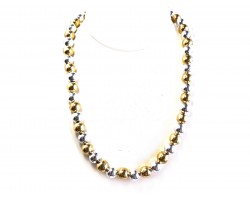 Gold Silver 10mm Bead Necklace