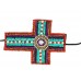 Multi Color Cross Seed Bead Stretch Headband